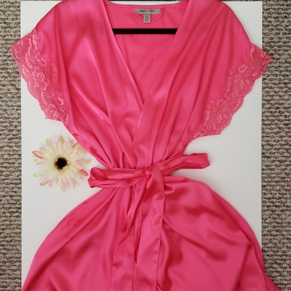 Morgan Taylor Pink Satin Robe
